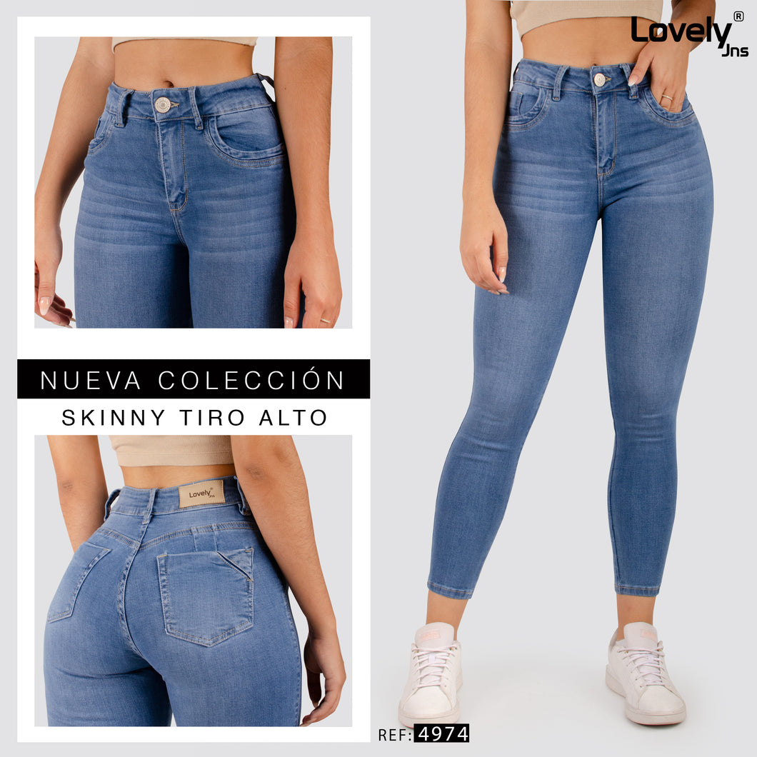 Jeans Skinny Tiro Alto 4974