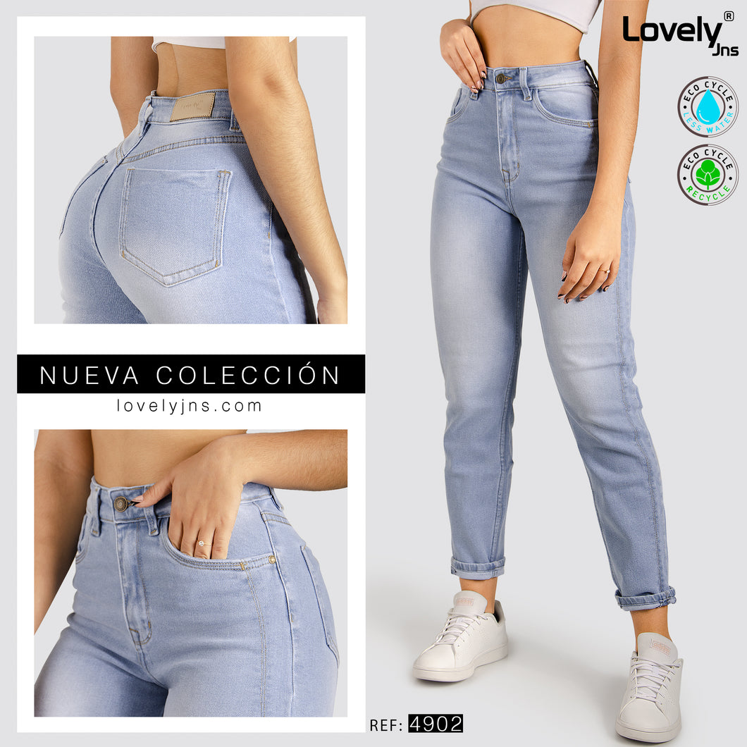 Mom Jeans Tiro alto 4902